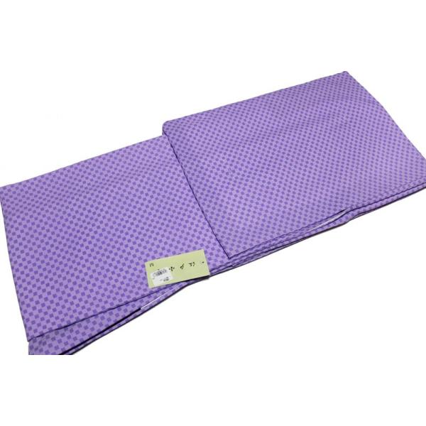 お仕立て上がり袷せキモノ-No.066【Mサイズ/良質江戸小紋柄/地色：藤色・八掛け：紫色/送料無料/着物 江戸小紋 袷】