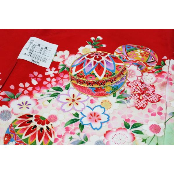 【販売品】 女児お宮参り着-No.103（地色：赤色/産着/初着/のしめ/お宮参り/女の子/送料無料）_2