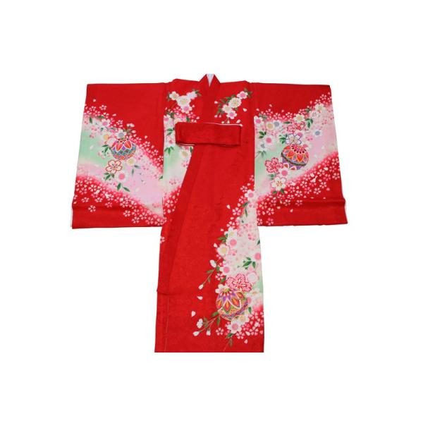 【販売品】 女児お宮参り着-No.103（地色：赤色/産着/初着/のしめ/お宮参り/女の子/送料無料）_3
