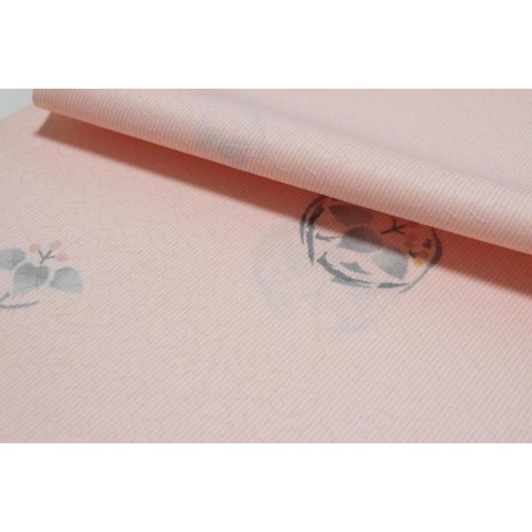 東レシルック 奏美 小紋柄反物-No.292【地色：ピンク色/変わり地模様