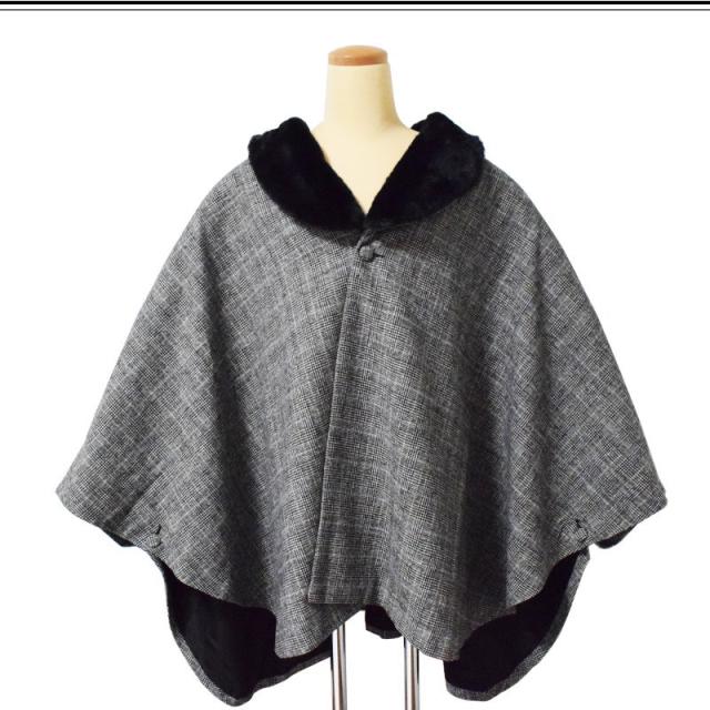 JAPAN MODE 和装コート ケープコート　No.1-3（3タイプ/フリーサイズ/クロ グレー チェック/着物 コート ポンチョ ケープ）