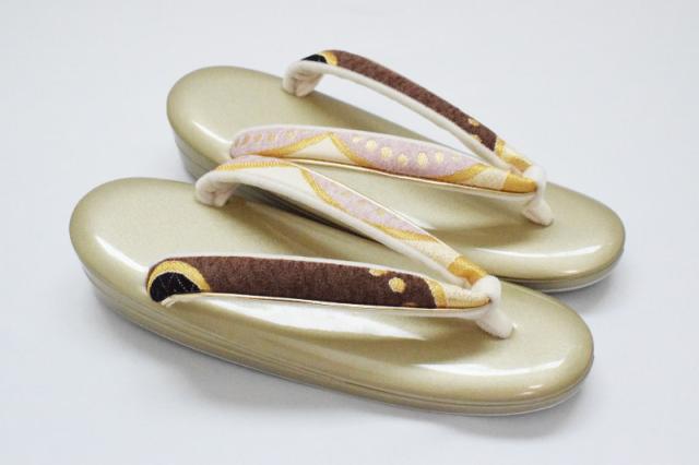 【在庫処分SALE】振袖 草履バッグ セット-No.58（Mサイズ）日本製品【ゴールド台/合皮製品/正装/振り袖/結婚式にも◎/成人式 草履バックセット/送料無料/振袖/訪問着/色無地/小紋】_2
