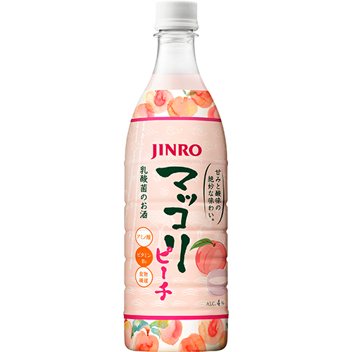 眞露 JINRO マッコリ ピーチ 750ml×12本 1ケース u-yuの通販は