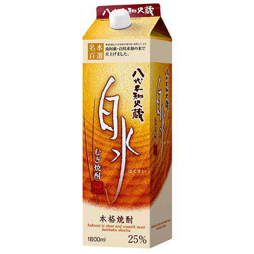メルシャン 麦焼酎 八代不知火蔵 白水 25度 1.8Lパック 1800ml×6本 1ケース u-yu