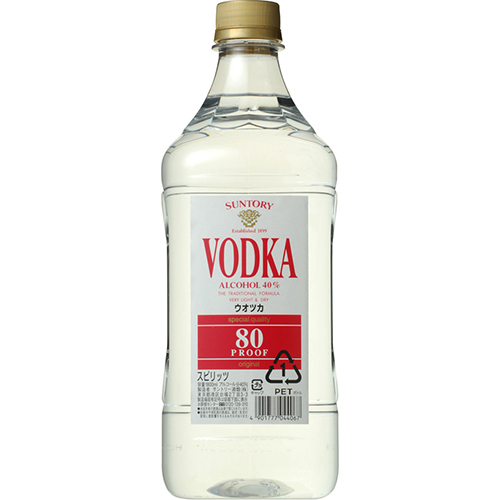 サントリー ウォッカ 80 プルーフ キングサイズ 1.8L ペットボトル 1800ml×6本 1ケース u-yu
