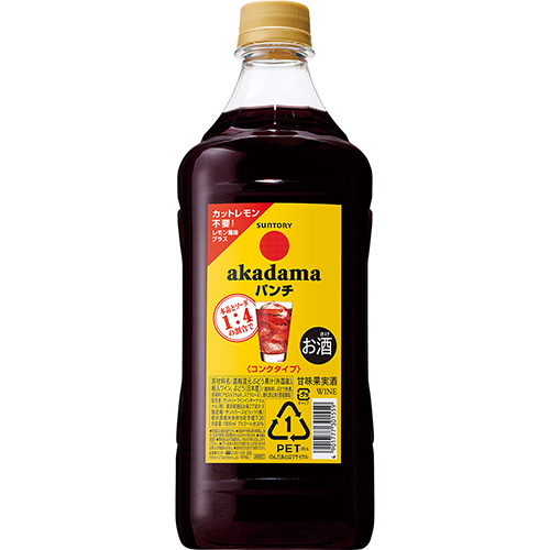 サントリー 赤玉パンチ コンクタイプ 1.8L ペットボトル 1800ml×6本 1ケース u-yuの通販は