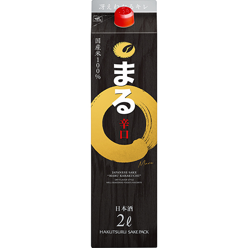 白鶴 サケパック まる 辛口 2Lパック 2000ml×6本 1ケース u-yu