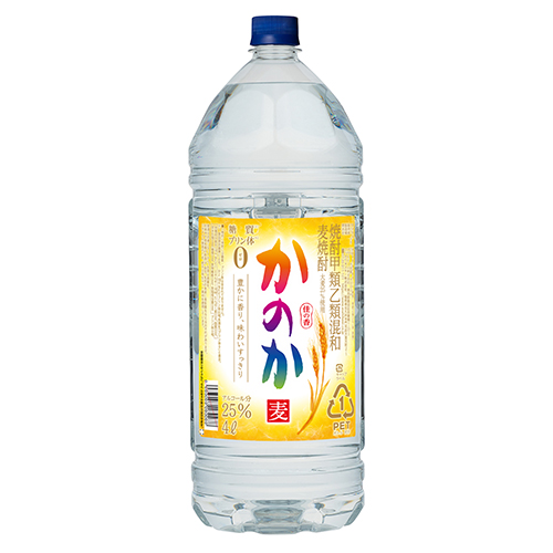 アサヒ 麦焼酎 かのか 25度 4L 4000ml×4本 ペットボトル 1ケース u-yu 10,600円