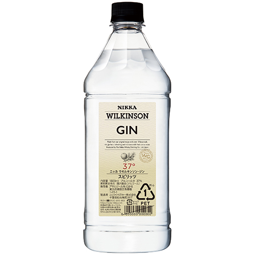 アサヒ ウィルキンソン ジン 37度 1.8L ペットボトル 1800ml×6本 1ケース u-yu