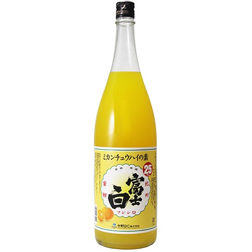 中野BC 富士白ミカンチュウハイの素 1.8L瓶 1800ml×6本 みかんサワーの素 u-yu