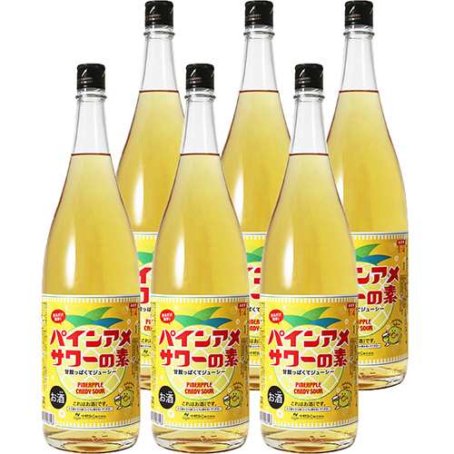 中野BC パインアメサワーの素 1.8L瓶 1800ml×6本 チューハイの素 u-yu