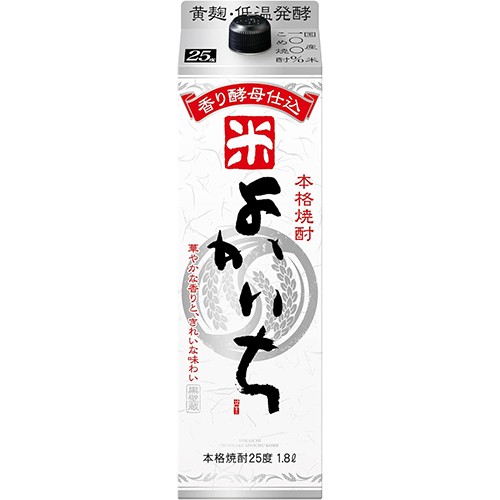 宝酒造 米焼酎 よかいち米 1.8Lパック 1800ml×6本 1ケース u-yu