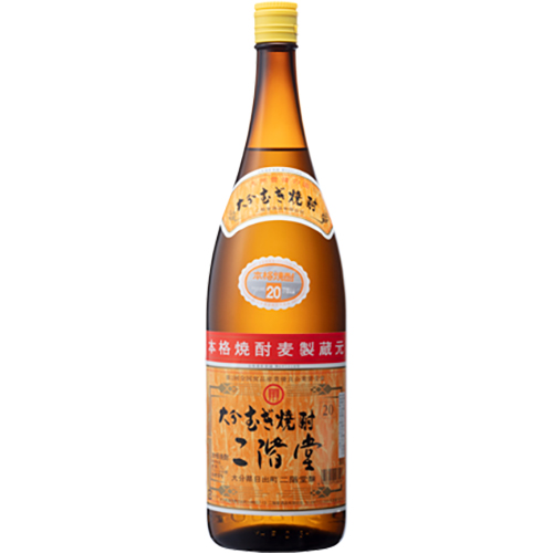二階堂酒造 麦焼酎 二階堂 20度 1.8L瓶 1800ml×6本 大分 u-yu