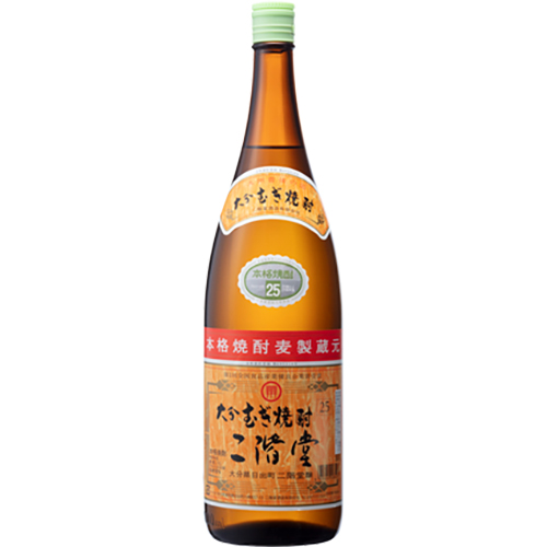 二階堂酒造 麦焼酎 二階堂 25度 1.8L瓶 1800ml×6本 大分 u-yu