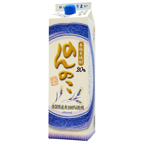 宗政酒造 麦焼酎 のんのこ 20度 1.8Lパック 1800ml×6本 1ケース u-yu