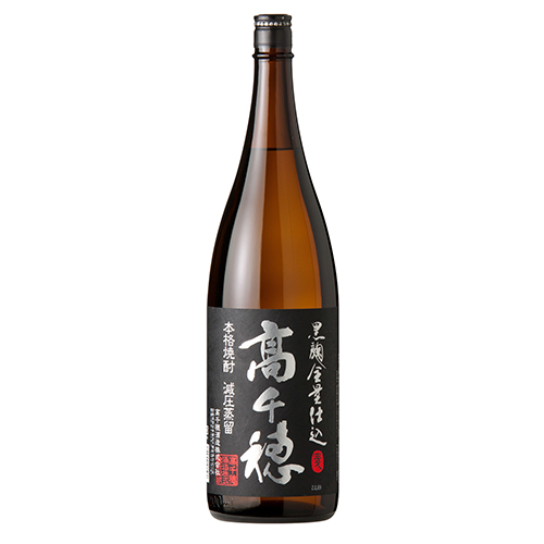 高千穂酒造 麦焼酎 黒麹 高千穂 黒ラベル 25度 1.8L 1800ml×6本 u-yu