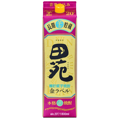 田苑酒造 芋焼酎 田苑 芋 金ラベル 20度 1.8Lパック 1800ml×6本 1ケース u-yu