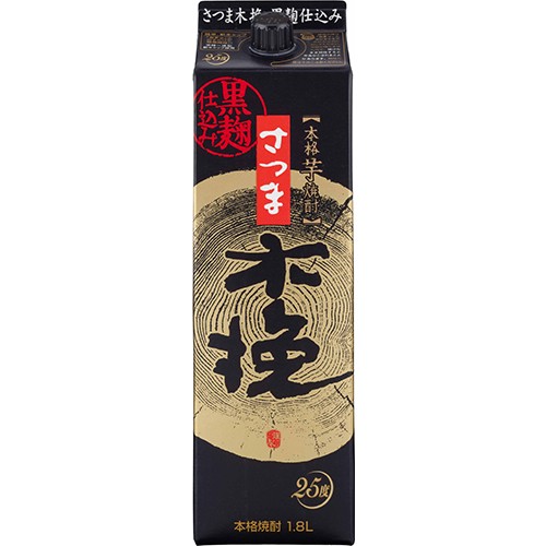 雲海酒造 芋焼酎 さつま木挽 黒麹仕込み 1.8L パック 25度 1800ml×6本 ケース u-yuの通販は