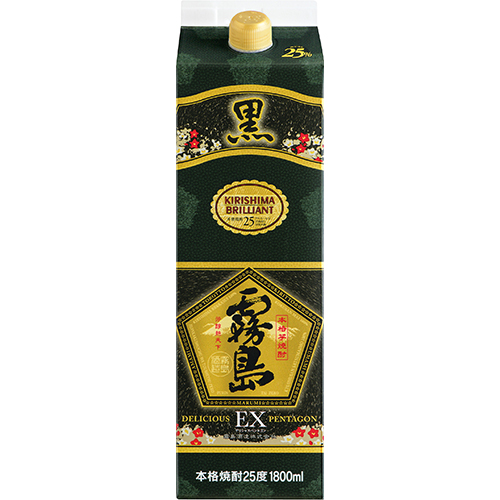 霧島酒造 芋焼酎 黒霧島EX 1.8Lパック 1800ml×6本 1ケース 宮崎 u-yu