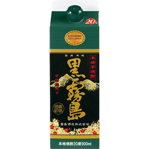 霧島酒造 芋焼酎 黒霧島 20度 パック 900ml×6本 u-sa