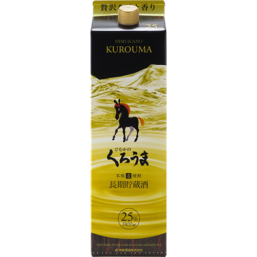 神楽酒造 麦焼酎 長期貯蔵酒 ひむかのくろうま 25度 1.8Lパック 1800ml×6本 u-yu