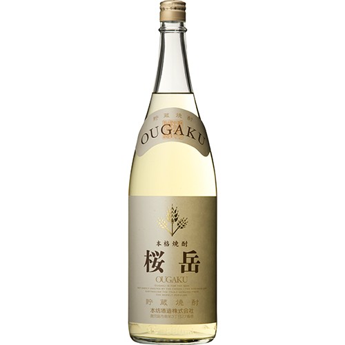 本坊酒造 麦焼酎 桜岳 25度 1.8L瓶 1800ml×6本 鹿児島 u-yu 麦焼酎