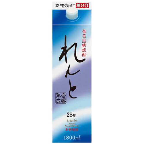 奄美大島開運酒造 黒糖焼酎 れんと 1.8Lパック 1800ml×6本 鹿児島 u-yu