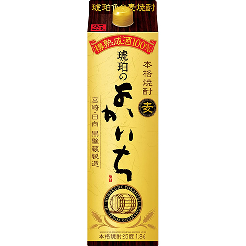 麦 宝酒造 麦焼酎 琥珀のよかいち麦 1.8Lパック 1800ml×6本