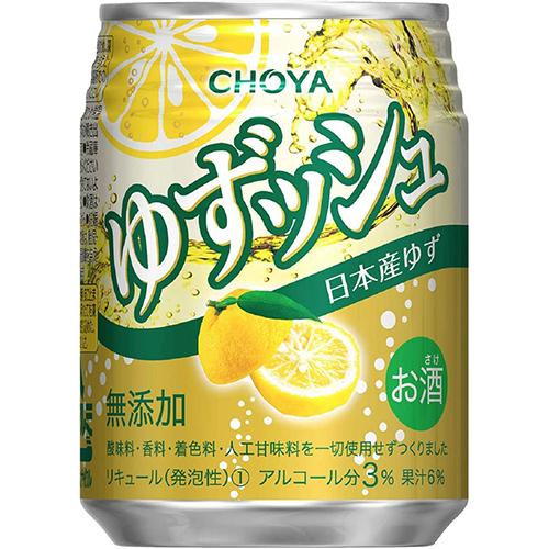 チョーヤ梅酒 ゆずッシュ 250ml×24本 2ケース（48本） チューハイ u-yuの通販は