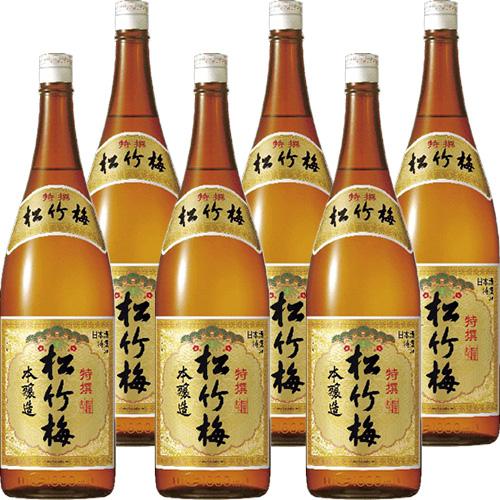 宝酒造 松竹梅 特撰 本醸造 1.8L瓶 1800ml×6本 u-yu