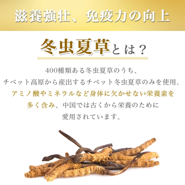 正規販売代理店 マカ冬虫夏草 マカ+冬虫夏草+西洋人参・高麗人参配合 和漢 サプリ (1個 約3ヵ月分) 4袋_3