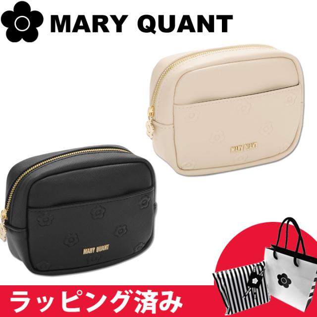 マリークワント マリクワ ミニポーチ メイクボックス ポーチ シンプルエンボスデイジー ギフト レディース