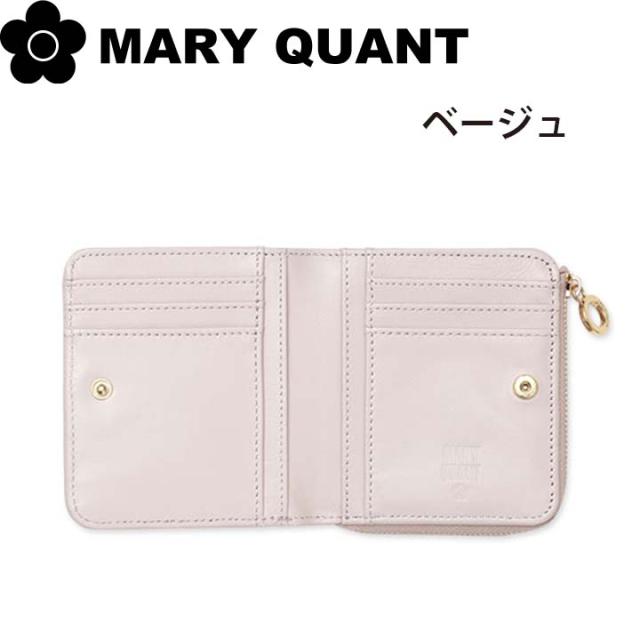 マリークワント/2つ折り財布/ベージュ×黒の買取実績【ブランディア】