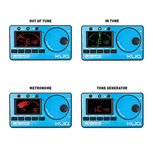 メトロピッチ_青い KLIQ Music Gear - 全楽器用メトロノームチューナー