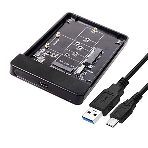 Xiwai コンボ M.2 NGFF B-Key ＆ mSATA SSD - USB Type-C コンバータ