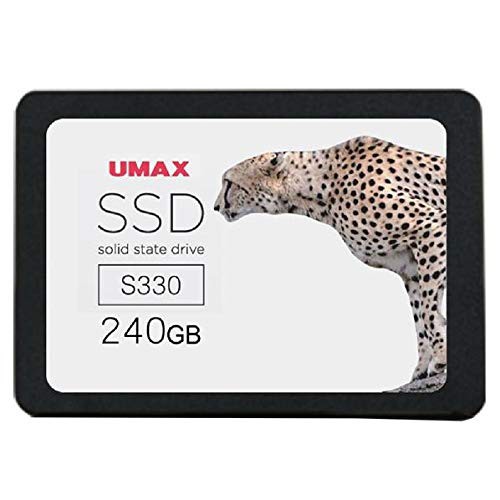 UMAX 2.5インチSATA SSD 240GB 9.5mm厚スペーサー付属 UM-SSD25S330-240