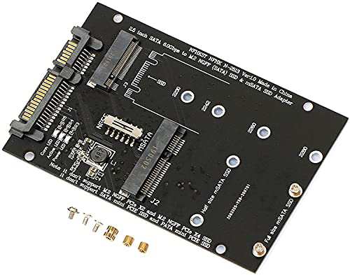 SATA M.2 NGFF SSD ＆ mSATA SSD → 2.5 インチ SATA 3.0 変換