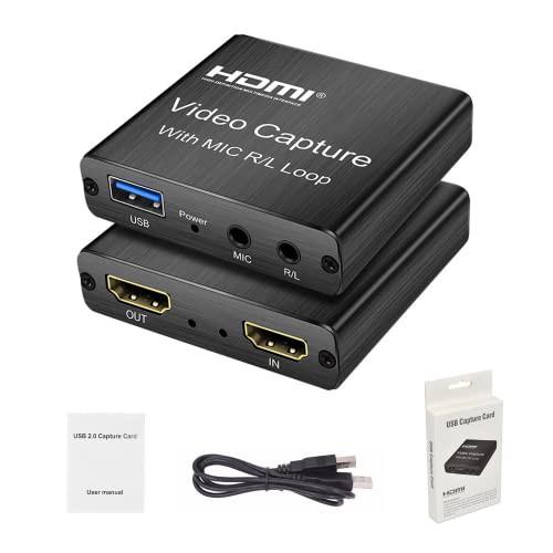 キャプチャーボード USB 2.0 4K HDMI ゲームビデオキャプチャカード 