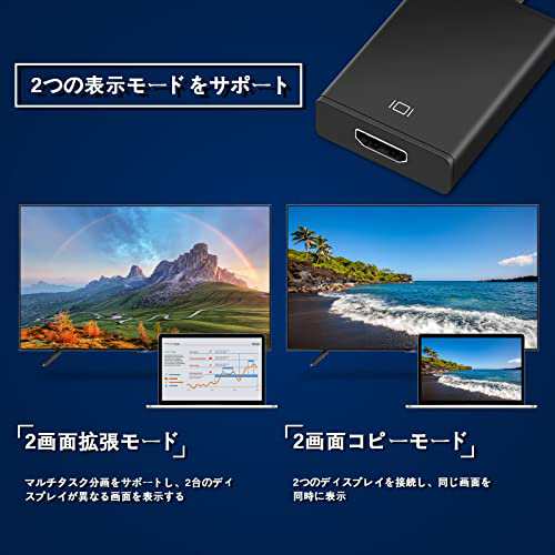 VGA to HDMI Aroidful VGA to HDMI 変換ケーブル、VGA→HDMI 出力