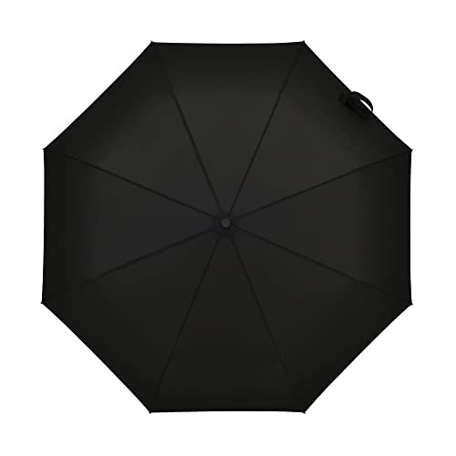 レザーハンドル・ブラック WeatherLab 折り畳み傘 大きい メンズ 65cm ...