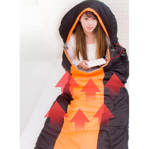 電気シュラフ 発熱寝袋 シュラフ 電熱寝袋 封筒型 寝袋 usb充電加熱 車中泊 封筒型 シュラフ 持ち運び レジャー キャンプ アウトドア 送料無料 電気シュラフ 発熱寝袋 シュラフ 電熱寝袋 封筒型 寝袋 usb充電加熱 車