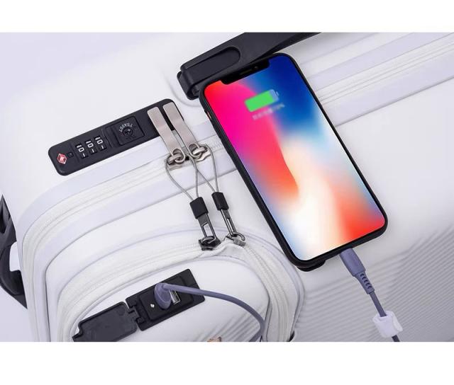 スーツケース キャリーケース キャリーバッグ 旅行バッグ 大容量 USB充電口 トラベル 機内持ち込み 旅行カバン フロントポケッ_11