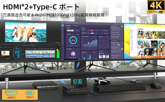 ≪新品 本体≫VETESA デスクトップパソコン ミニPC Core i7-12900HK