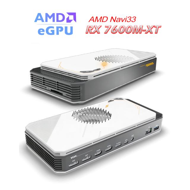 外付けeGPU】新品 本体 ビデオメモリ AMD Navi33 RX 7600M-XT内蔵/8GB 