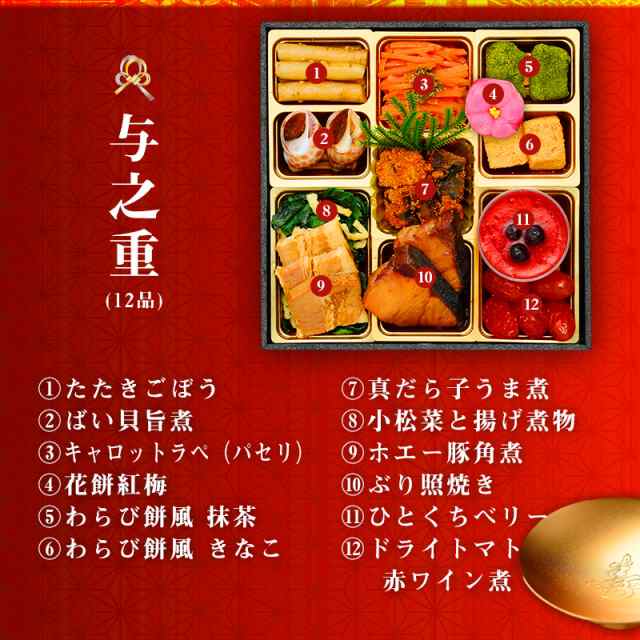 5人前　osechi　【大河】全55品　2024　おせち料理　歳暮　お節料理　PAY　冷凍　御節　和風　和洋　au　PAY　お歳暮　予約　マーケット　おせち料理専門店　蔵王福膳　お歳暮ギフの通販はau　おせち　お節　洋風　早割　4人前　マーケット－通販サイト