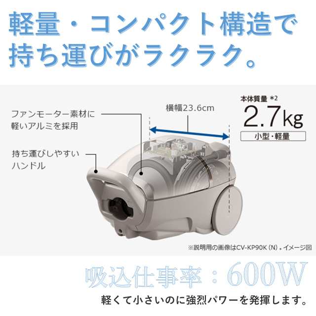 日立 CV-KV70K W 紙パック式掃除機 ホワイト CVKV70K W - 掃除機