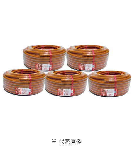 【法人限定】 未来工業 MFCD-22 CD管 ミラフレキCD 50m巻 5巻セットオレンジ色の通販は