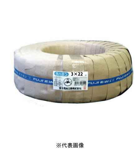 富士電線 ラバロンVCT22SQ×3心 ラバロン600Vソフトビニルキャプタイヤ丸形ケーブル 100m巻ドラム巻の通販は