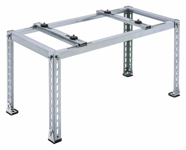 バクマ B-HZAM-L3 4台セット(梱包入数4コ) 平地・傾斜置用架台 高耐蝕溶融メッキ鋼板ZAM エアコン固定寸法W335~740 D180~380