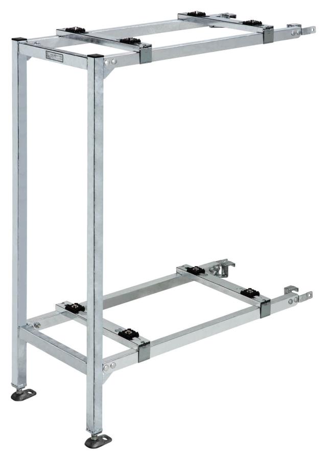 バクマ B-PHW16J パッケージエアコン用 平地二段置用連結架台 圧延鋼板溶融亜鉛メッキ仕上 エアコン固定寸法W400~1000 D300~460